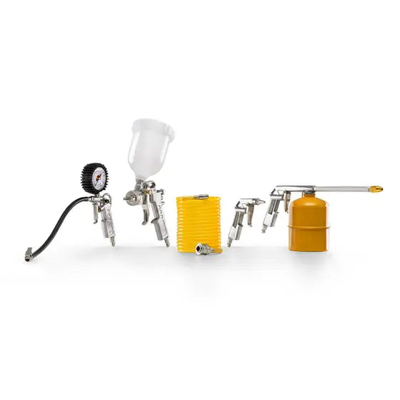 Compressor De Ar 24l 2,5hp + Kit Pintura Funilaria 5 Peças - Tekna