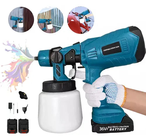 Pistola Pulverizador De Tinta Bateria Portátil Profissional